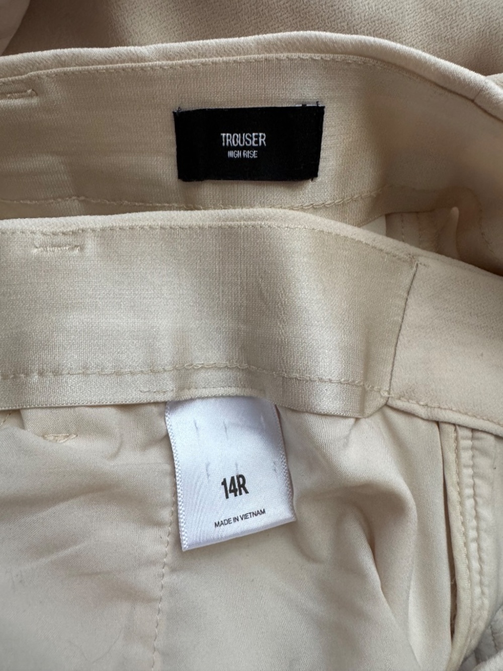 Express Double breasted suit. Ivory, size L Jacket, 14R Pant - Picture 6 of 6